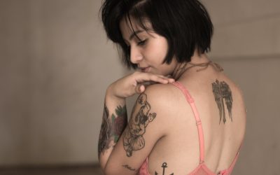young woman with tattoos